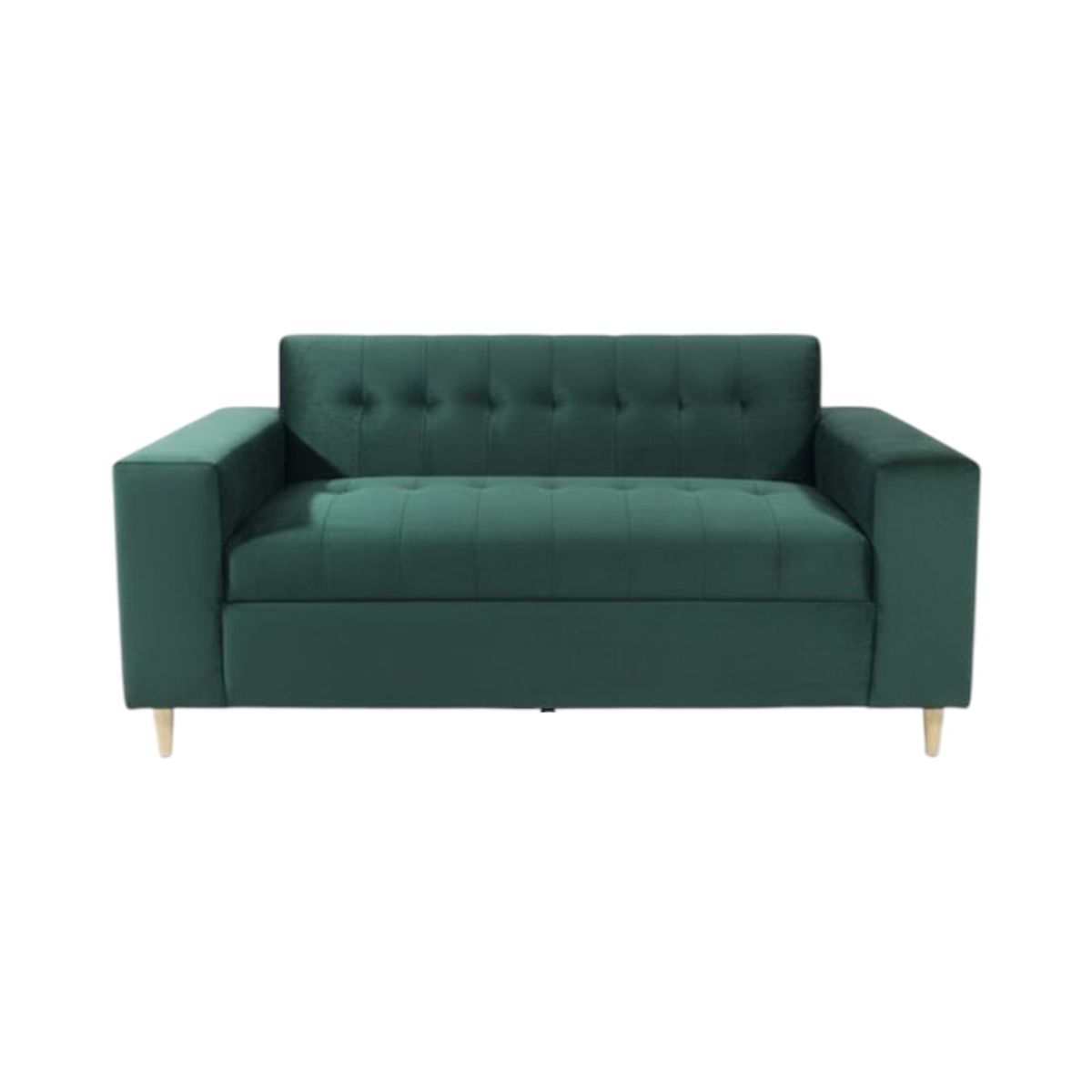 DISEÑOS VALESTRINI - SOFA DOS CUERPOS FELPA VERDE