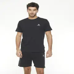 CONVERSE - Polera Star Chevron Chest Hombre Negro