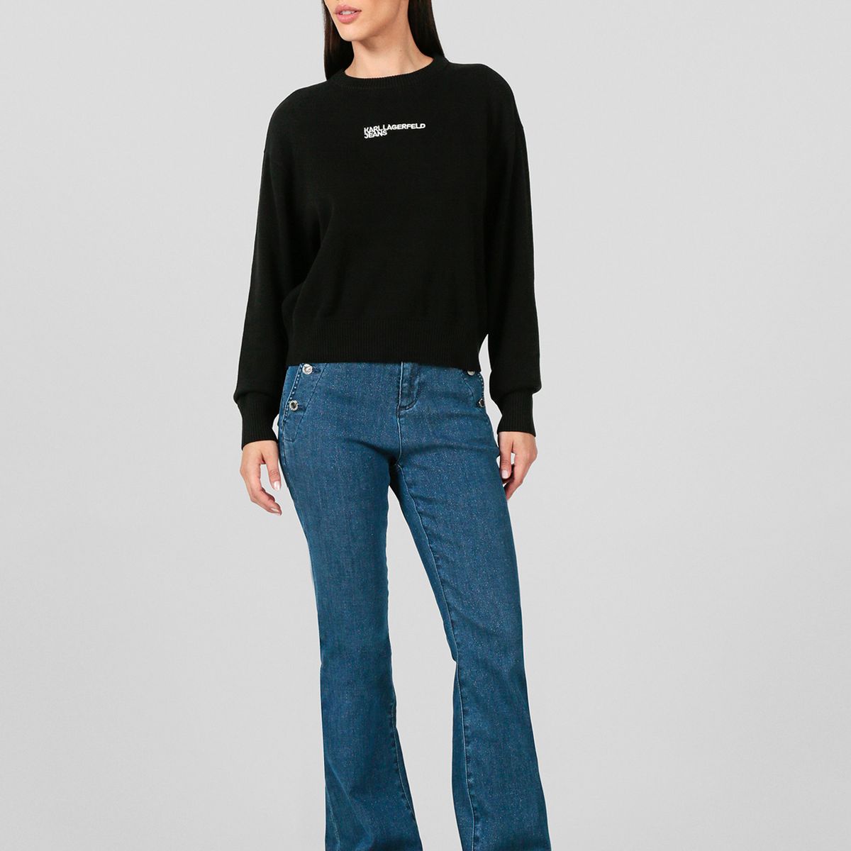 KARL LAGERFELD - Sweater regular con logotipo