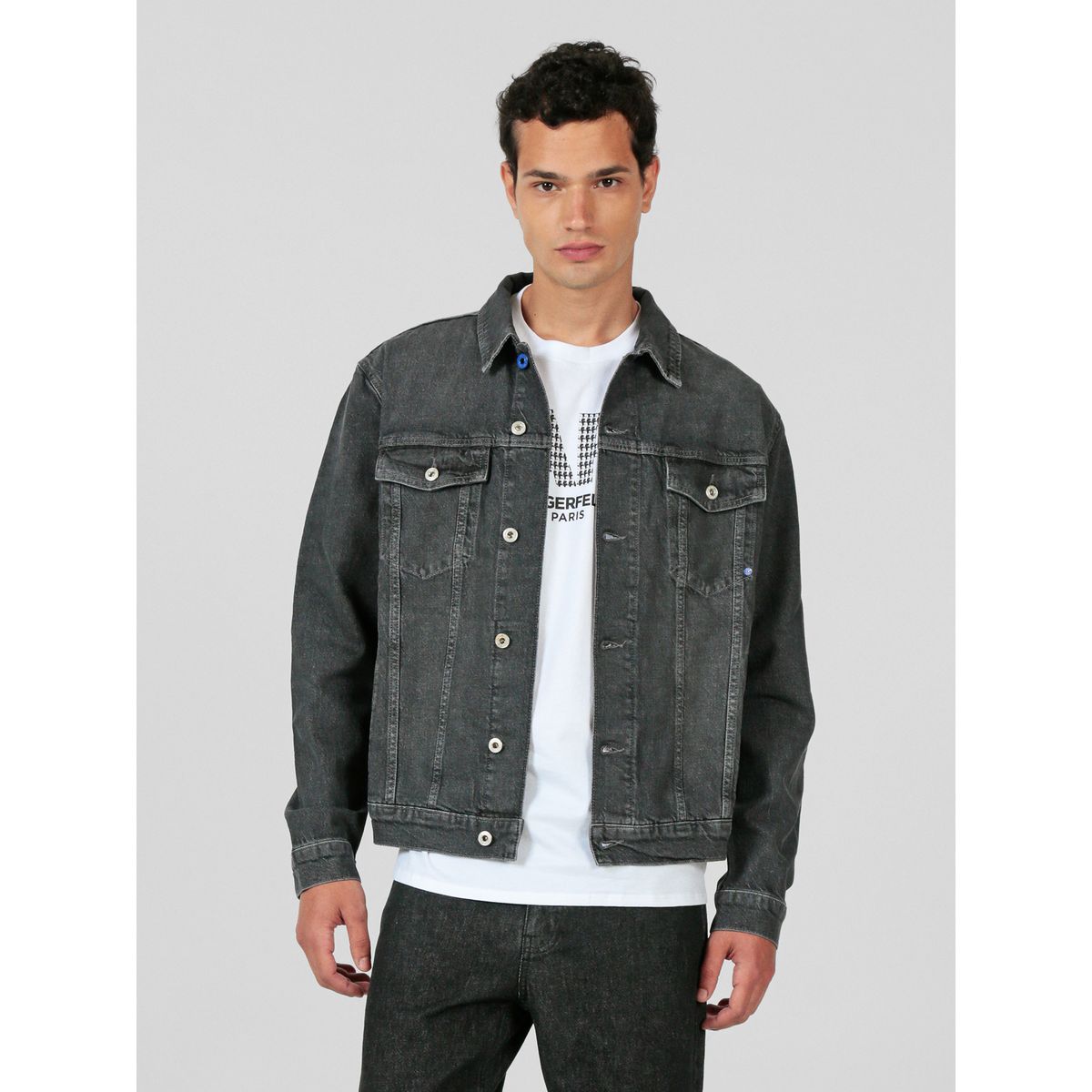KARL LAGERFELD - Chaqueta regular denim con bolsillo