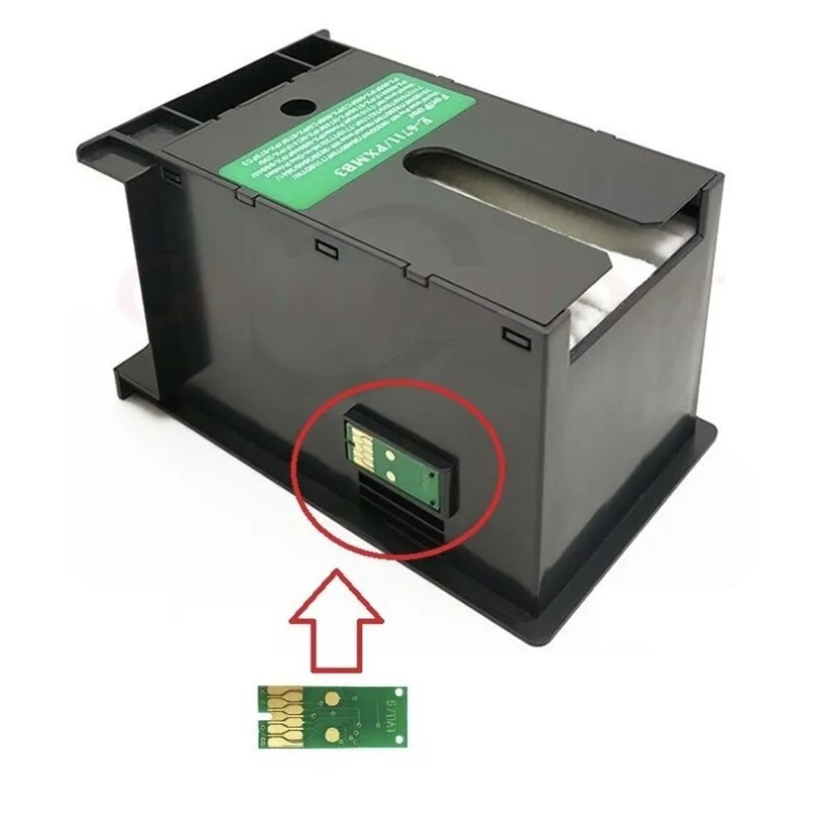 GENERICO - 5 Chips Para Caja Mantenimiento Epson Alternativa T6710 Wf