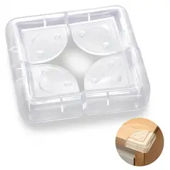 GENERICO - Pack 4 Piezas Protector De Esquinas Muebles Transparente