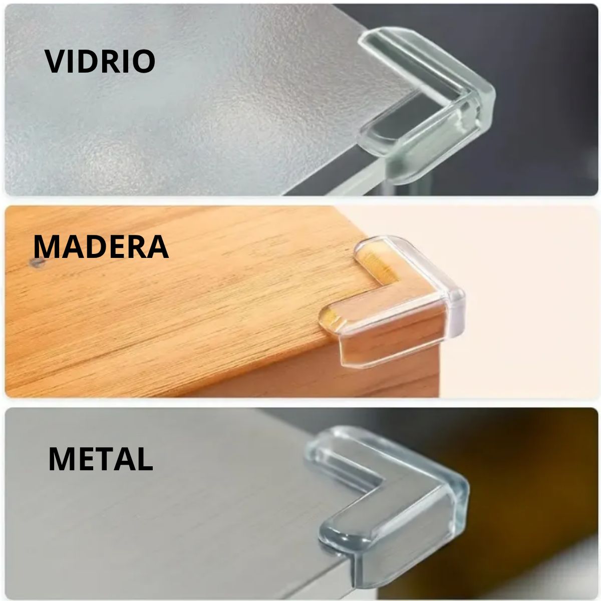 GENERICO - Pack 4 Piezas Protector De Esquinas Muebles Transparente