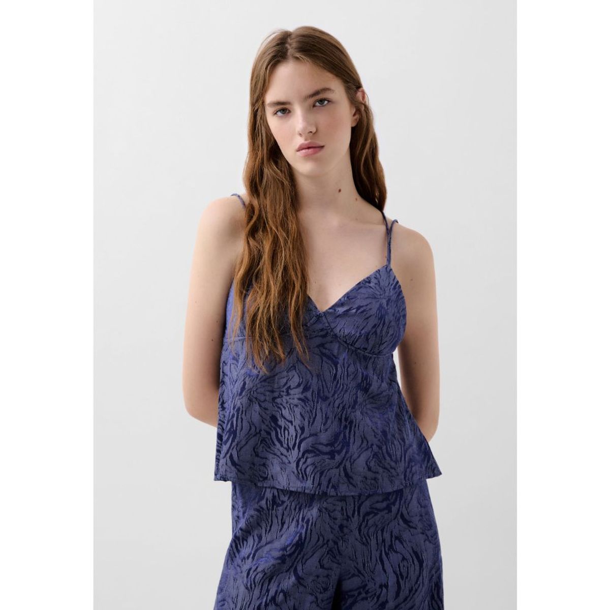 SCALPERS - TOP JACQUARD TIRANTES CRUZADOS