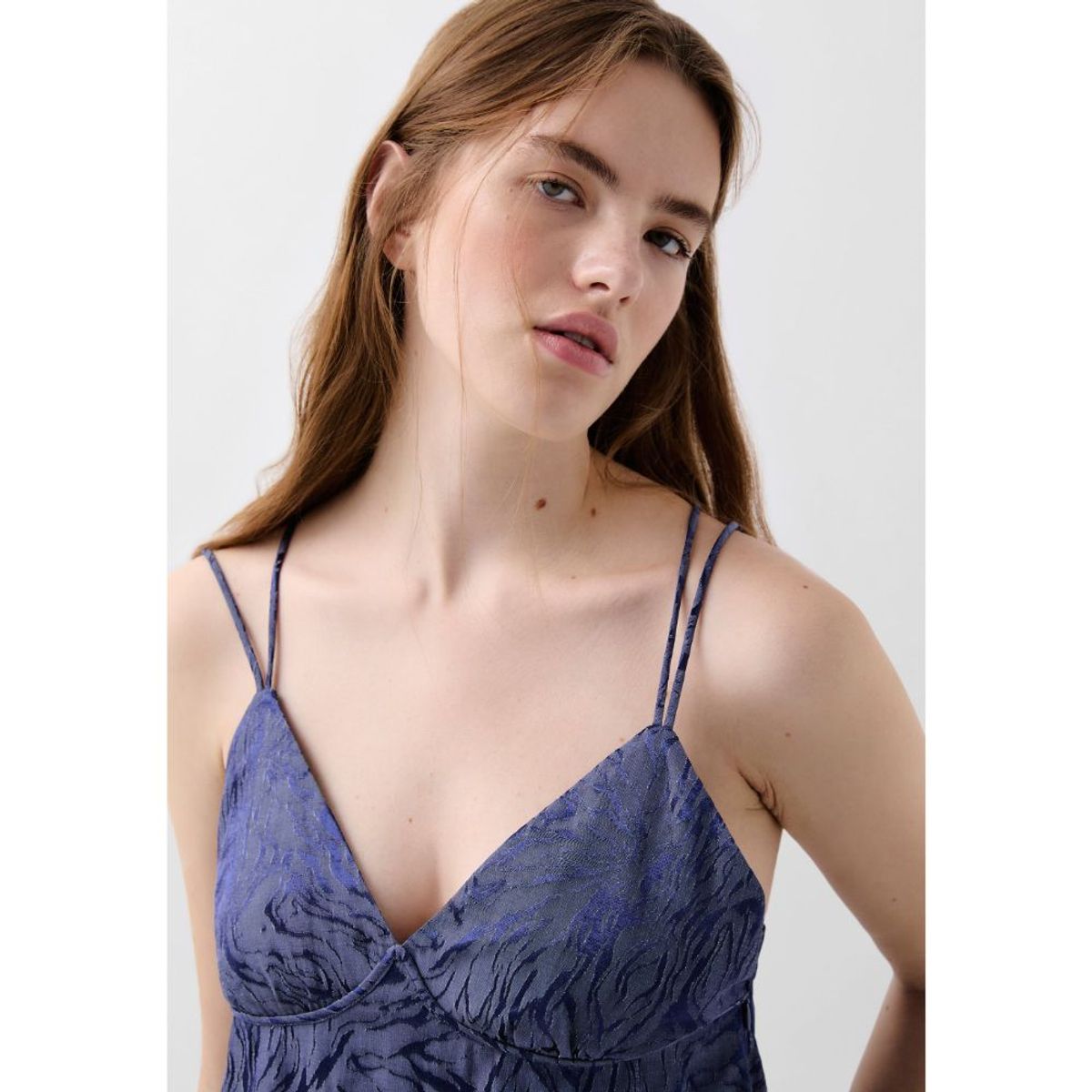 SCALPERS - TOP JACQUARD TIRANTES CRUZADOS