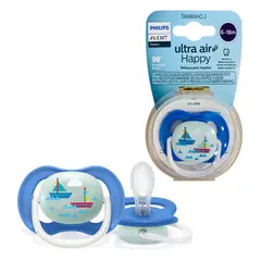 AVENT - Chupete Velero Ultra Air Happy 6 -18 M