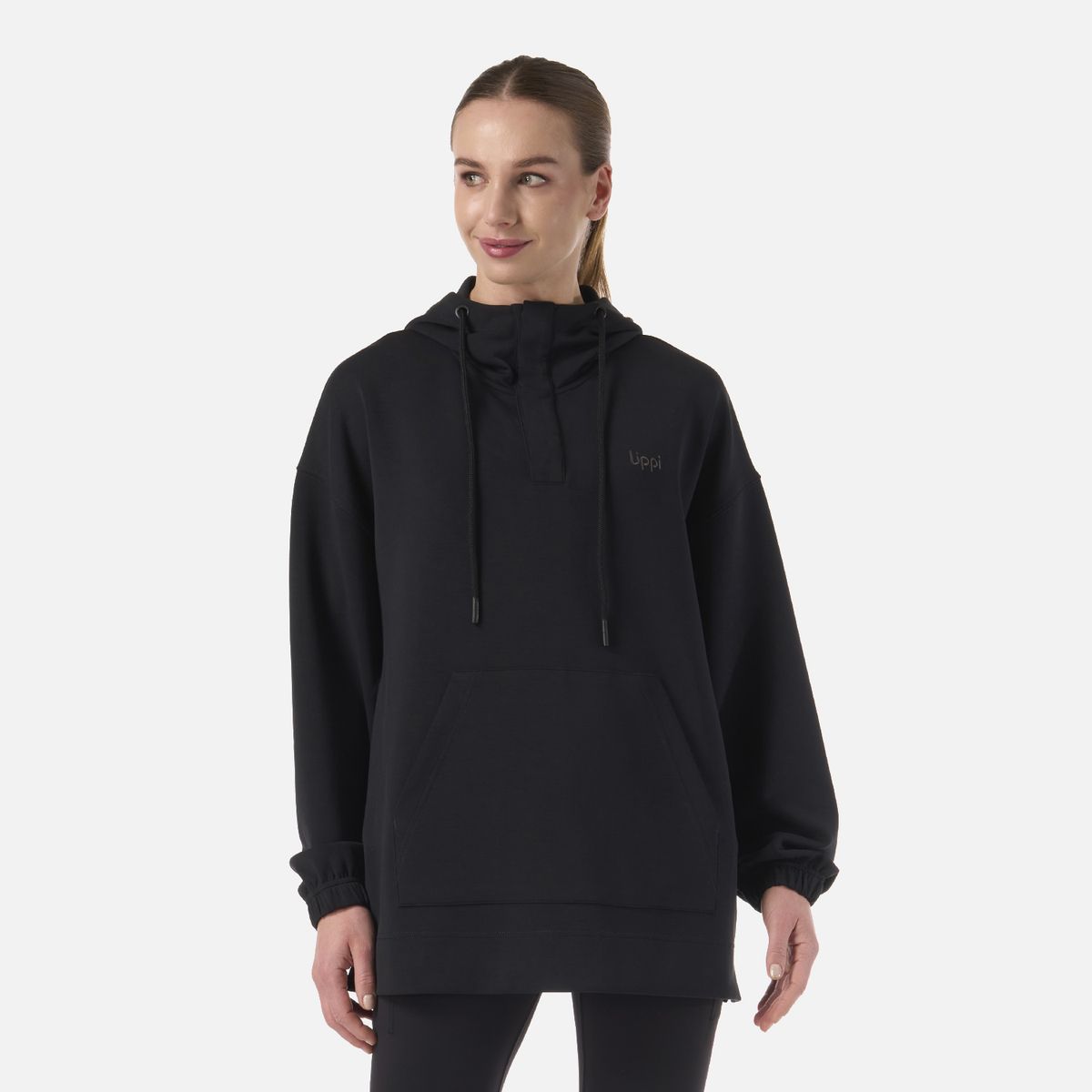 LIPPI - Polerón Mujer CityScape Hoody Sweatshirt Negro Lippi