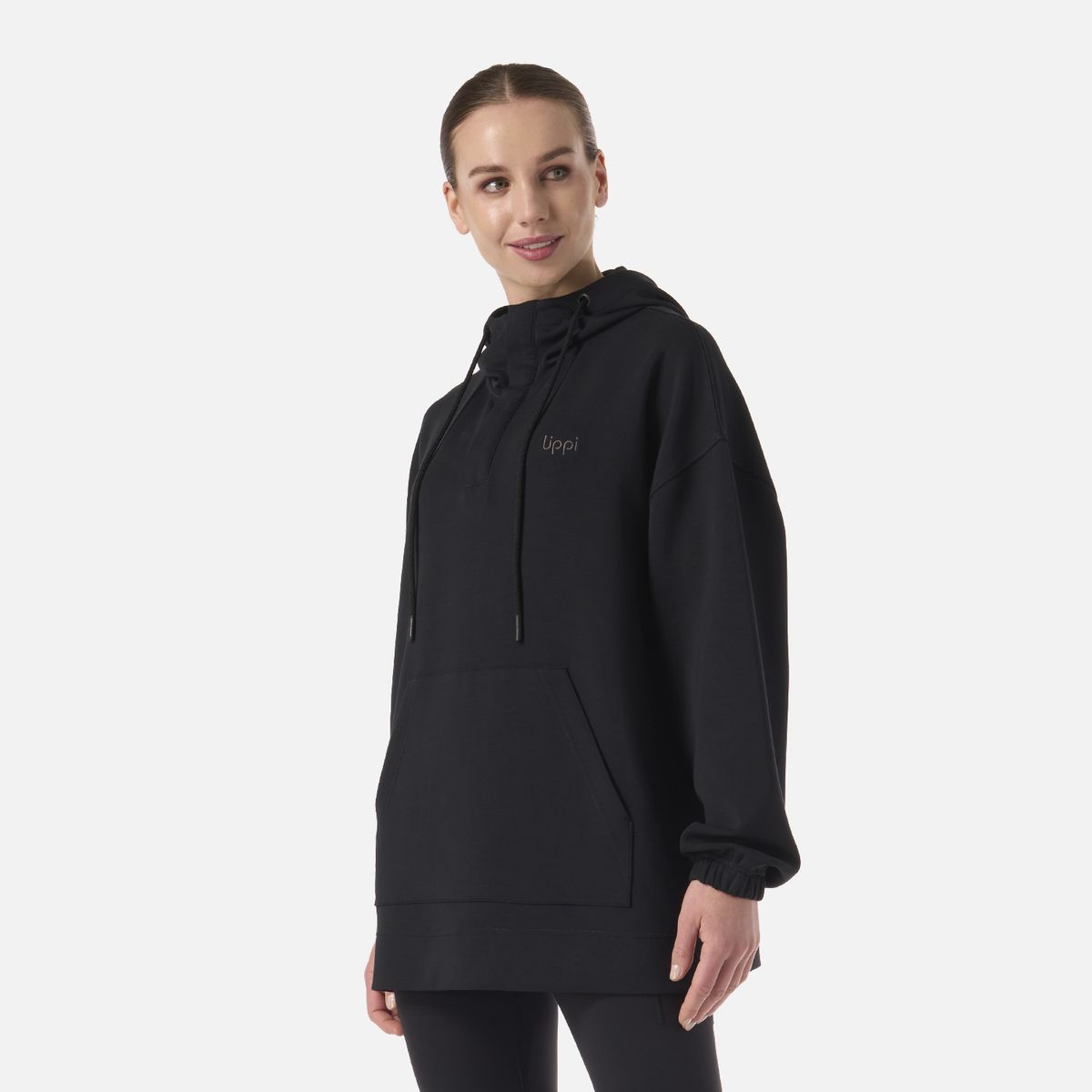 LIPPI - Polerón Mujer CityScape Hoody Sweatshirt Negro Lippi
