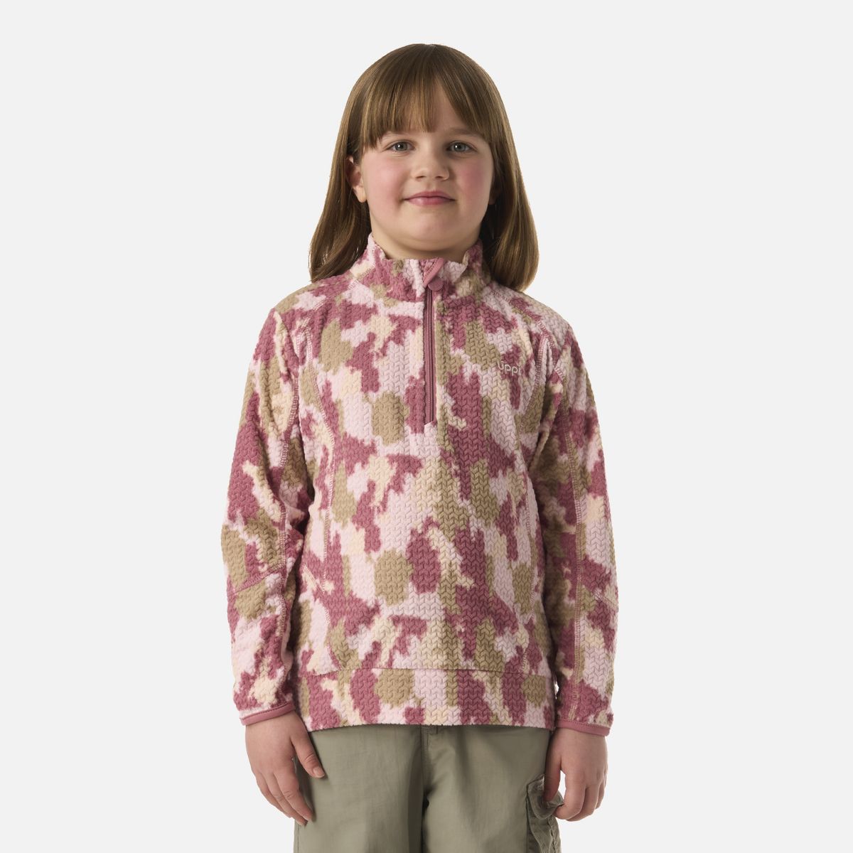 LIPPI - Polerón Niña Saltamontes Nano-F 1/4 Zip Print Damasco Lippi