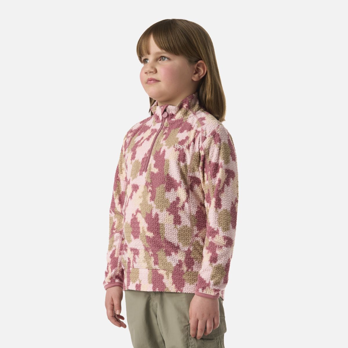 LIPPI - Polerón Niña Saltamontes Nano-F 1/4 Zip Print Damasco Lippi
