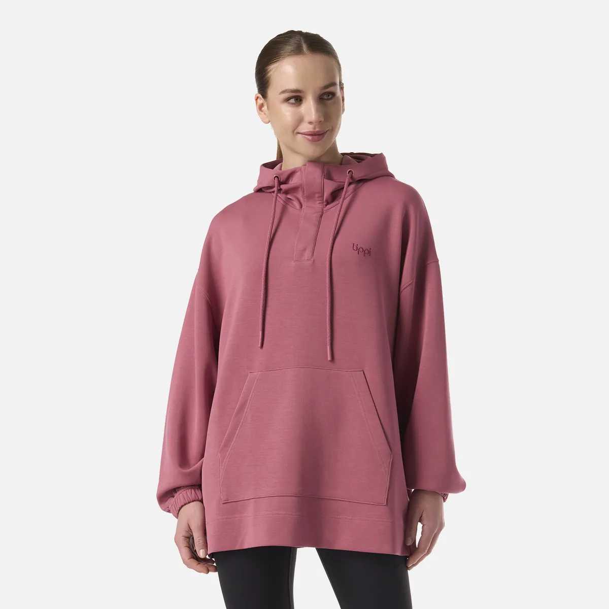 LIPPI - Polerón Mujer CityScape Hoody Sweatshirt Rosa Oscuro Lippi