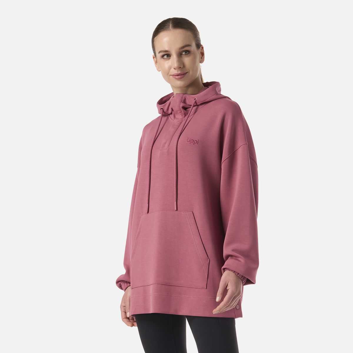 LIPPI - Polerón Mujer CityScape Hoody Sweatshirt Rosa Oscuro Lippi