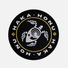 HAKA HONU - Parche Unisex Woven Patch Negro