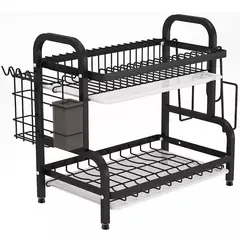 GENERICO - Secaplatos Escurridor Loza 2 Niveles Inoxidable ALLINX