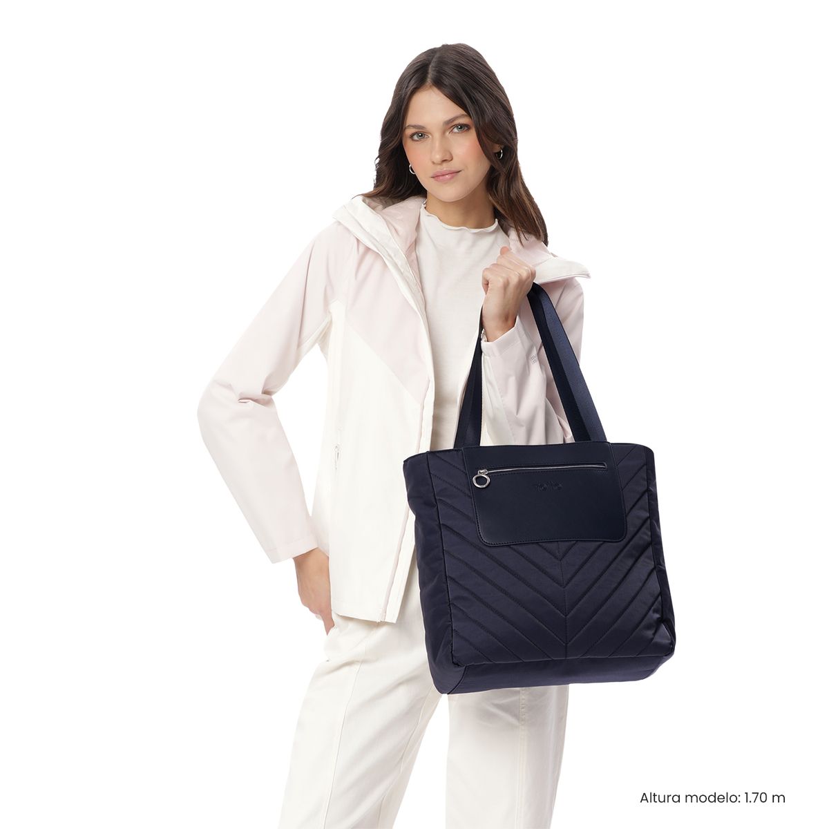 TOTTO - Cartera Tote Bag Grande Mujer Malawi Porta Notebook 13 Azul Totto