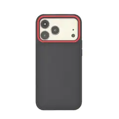 JOIGO - Carcasa Antigolpes Matte Borde Color Para iPhone 17 Pro Negro