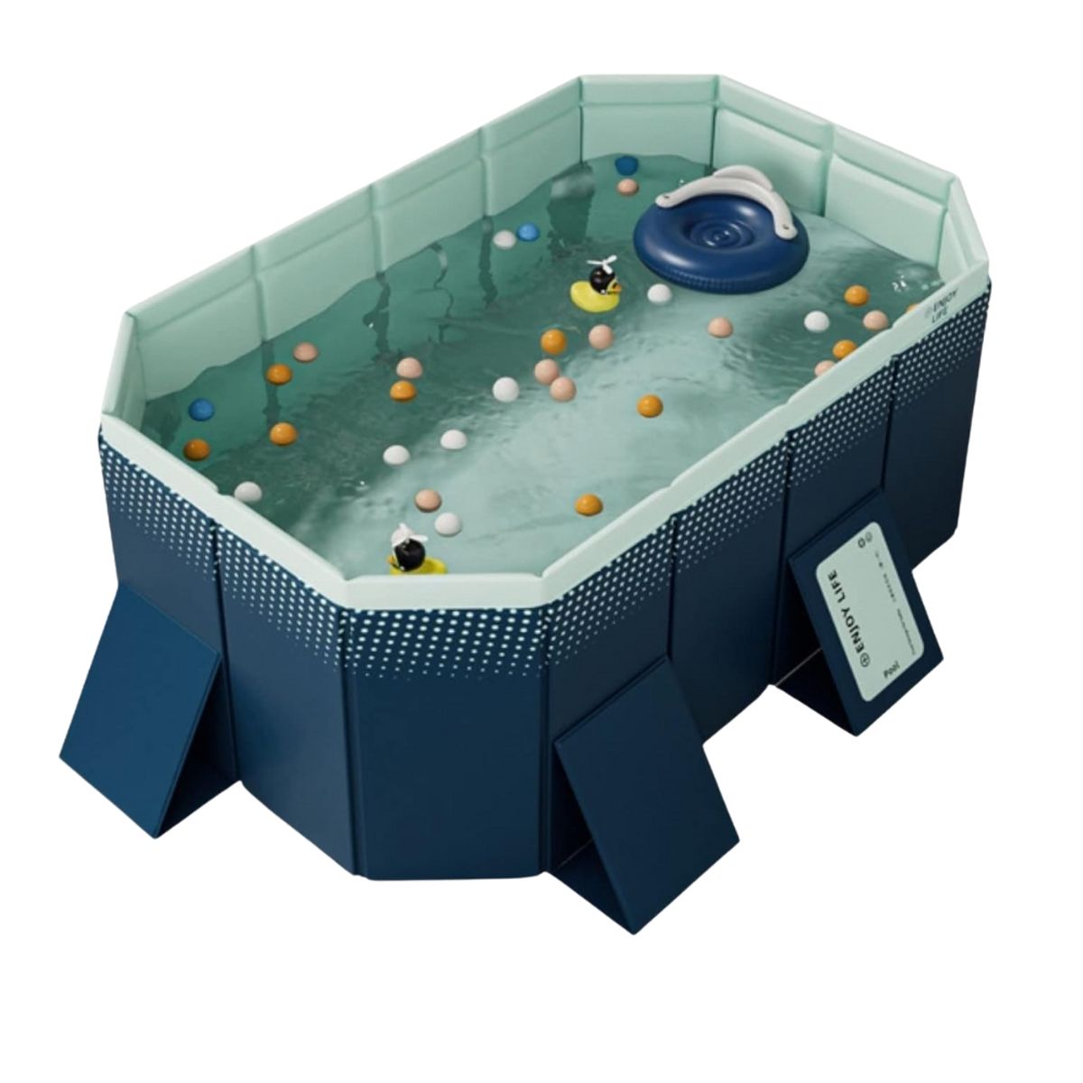 CRUSEC - Piscina Infantil 2.6 Metros Armable Plegable Para Exteriores