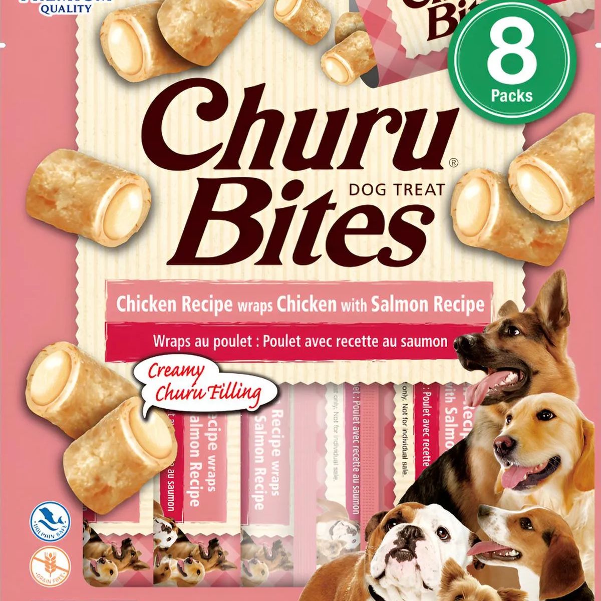 INABA - Inaba Snack Suplemento Para Perros Churu Bites Dog Treat 96g - Rosa