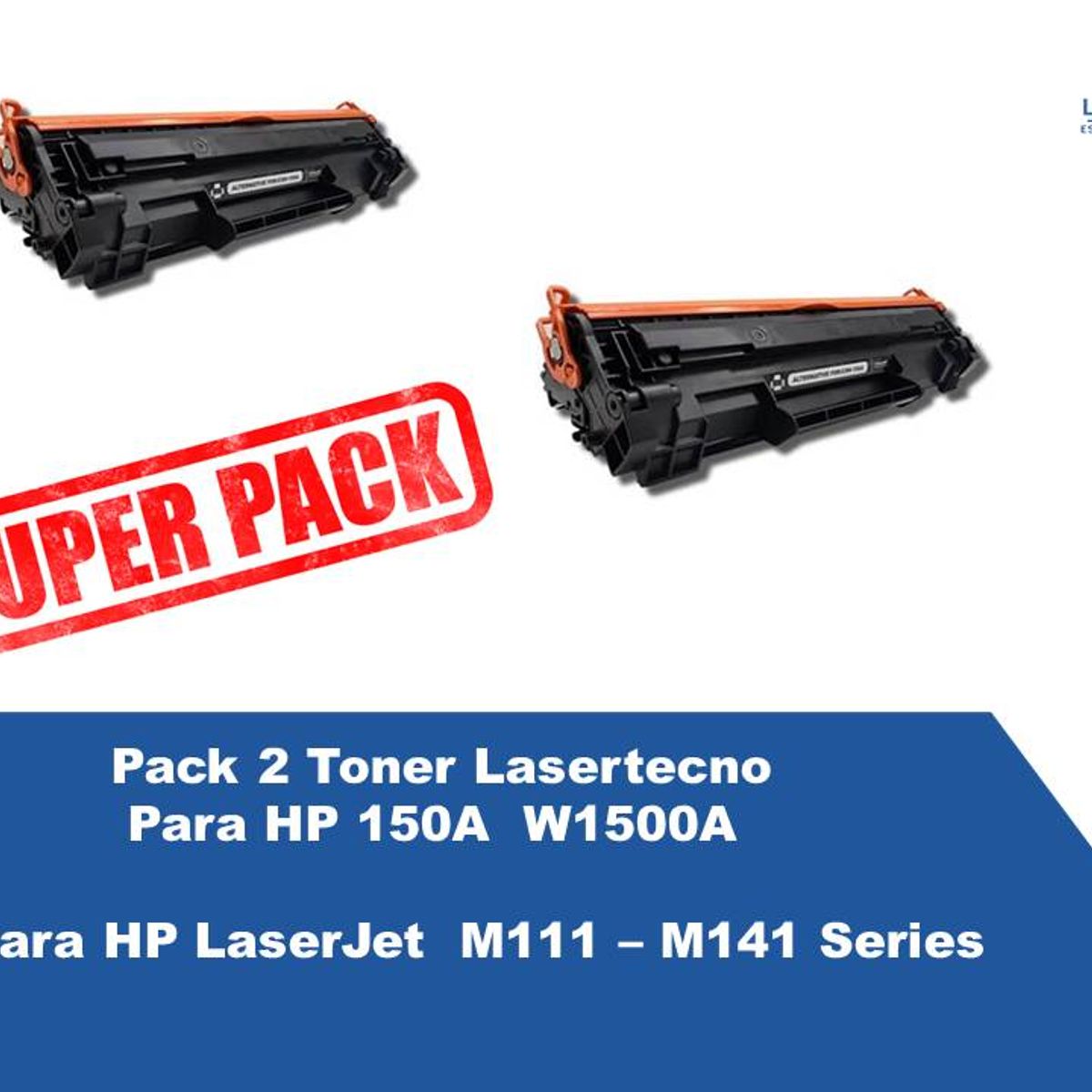GENERICO - PACK 2 TONER PARA HP 150A W1500A  LASERTECNO ALTERNATIVOS