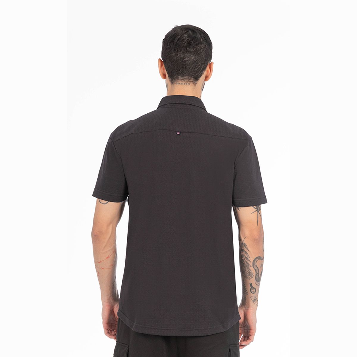 GANGSTER - Camisa Camisa Textura Roos Azul Marino Gangster