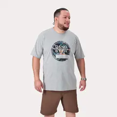 GANGSTER - Plus Polera MC Basica Vine Gris