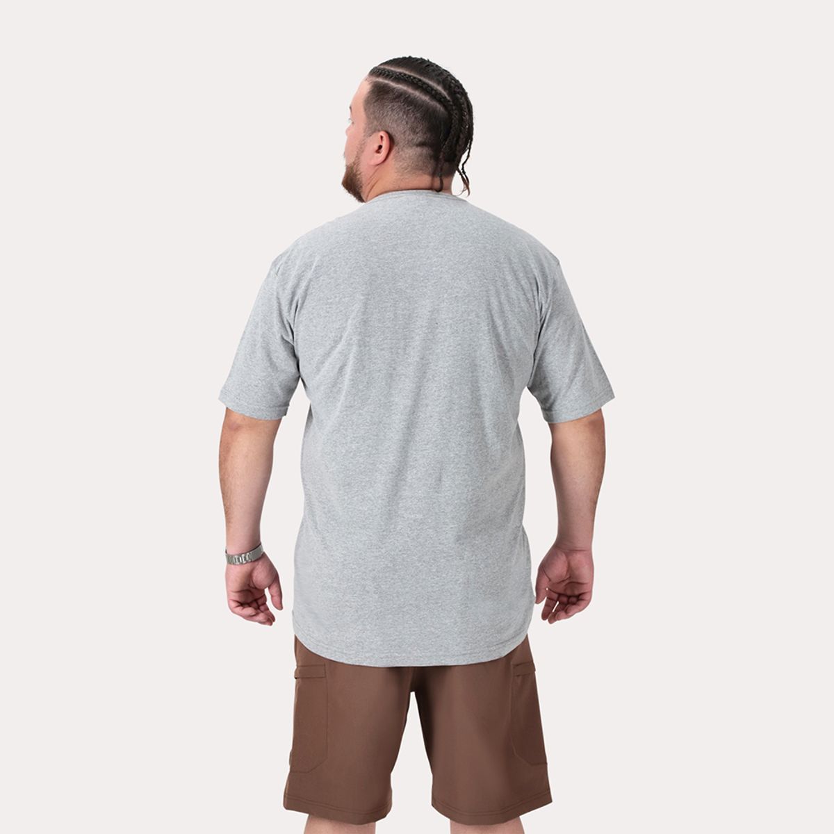 GANGSTER - Plus Polera MC Basica Vine Gris Gangster