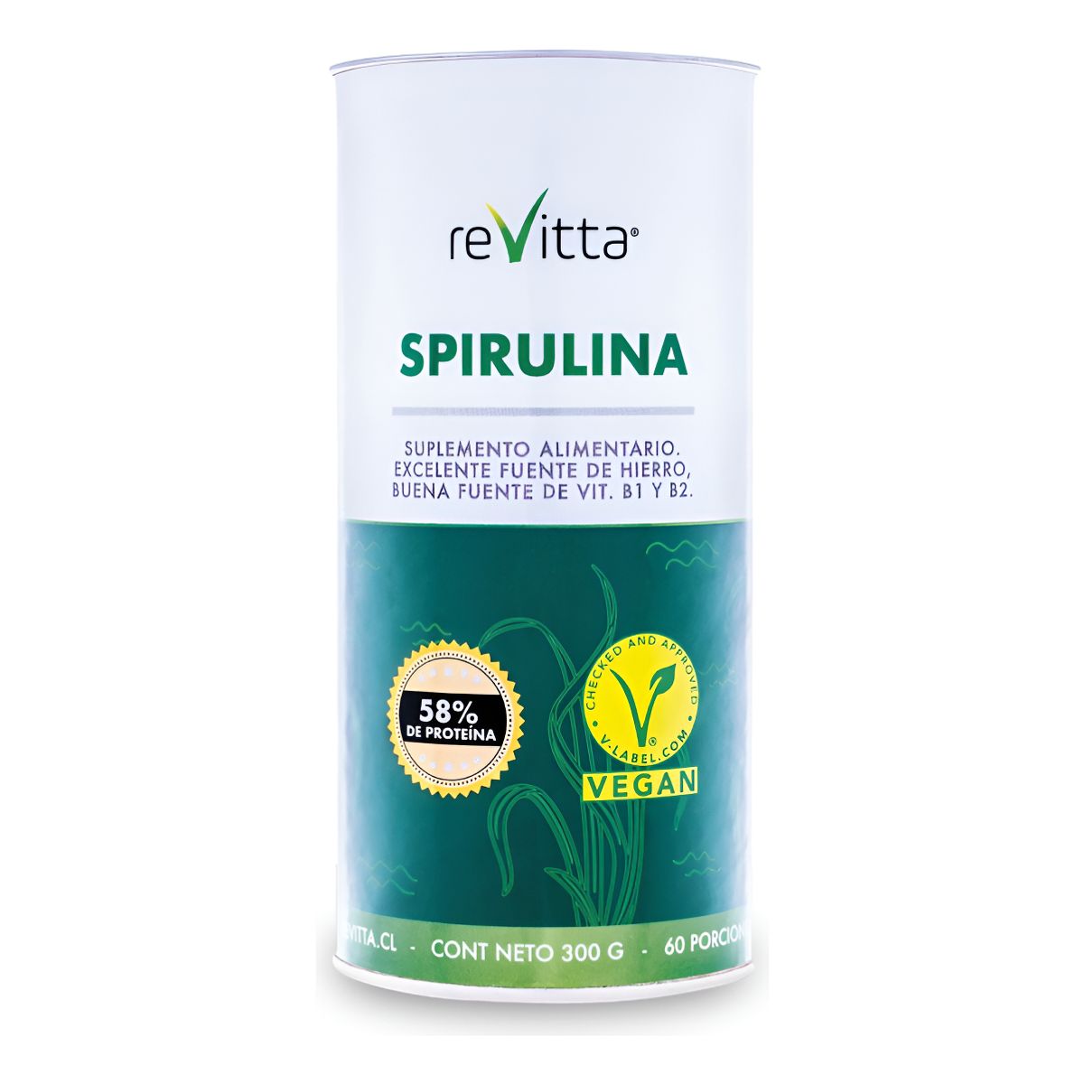 REVITTA WELLNESS - Spirulina En Polvo 300 Grs. Revitta Sabor Natural
