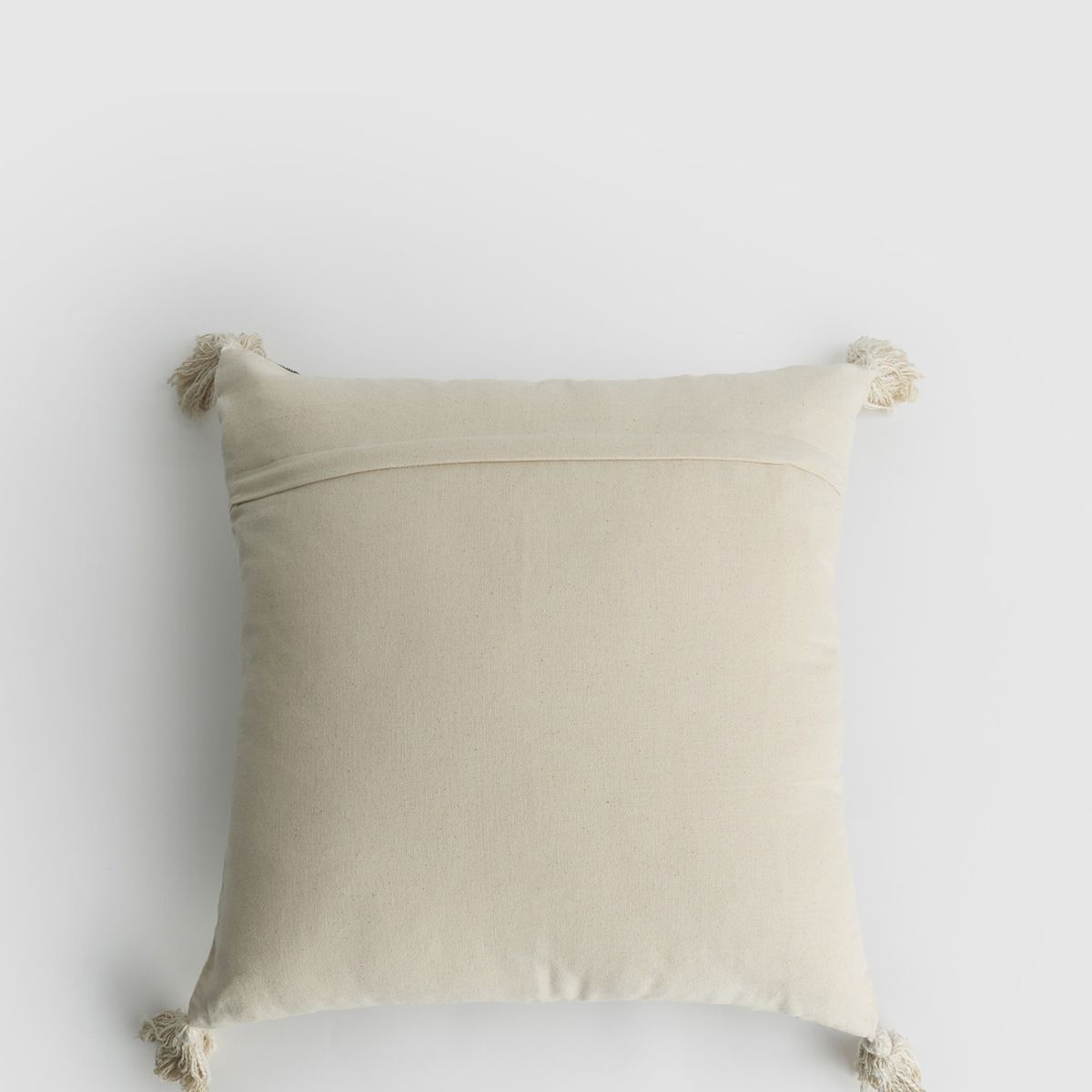 LOUNGE - Cojín Mujer Líneas Tassels 45 X 45 Cm Beige