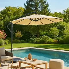 SPAZZIO - QUITASOL NEW BANANA TAUPE 3M CON BASE