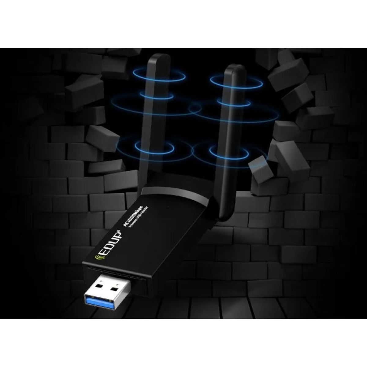 GENERICO - Edup Adaptador USB Wifi 1300mbps 5g  EP-AC1701