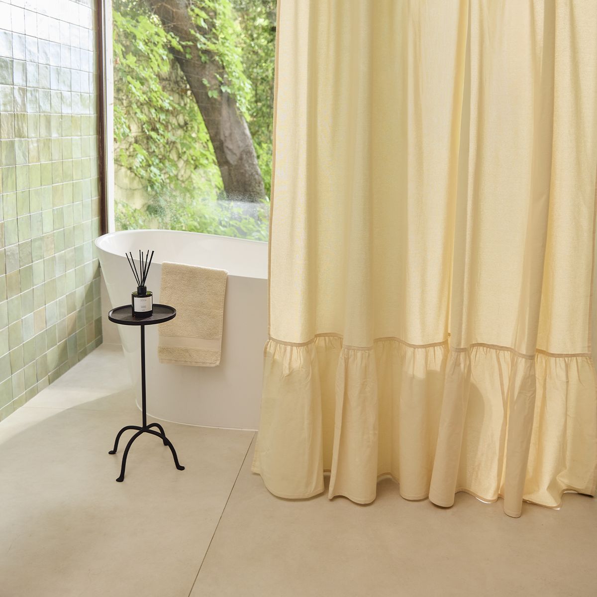 LOUNGE - Cortina De Baño Vuelos Beige