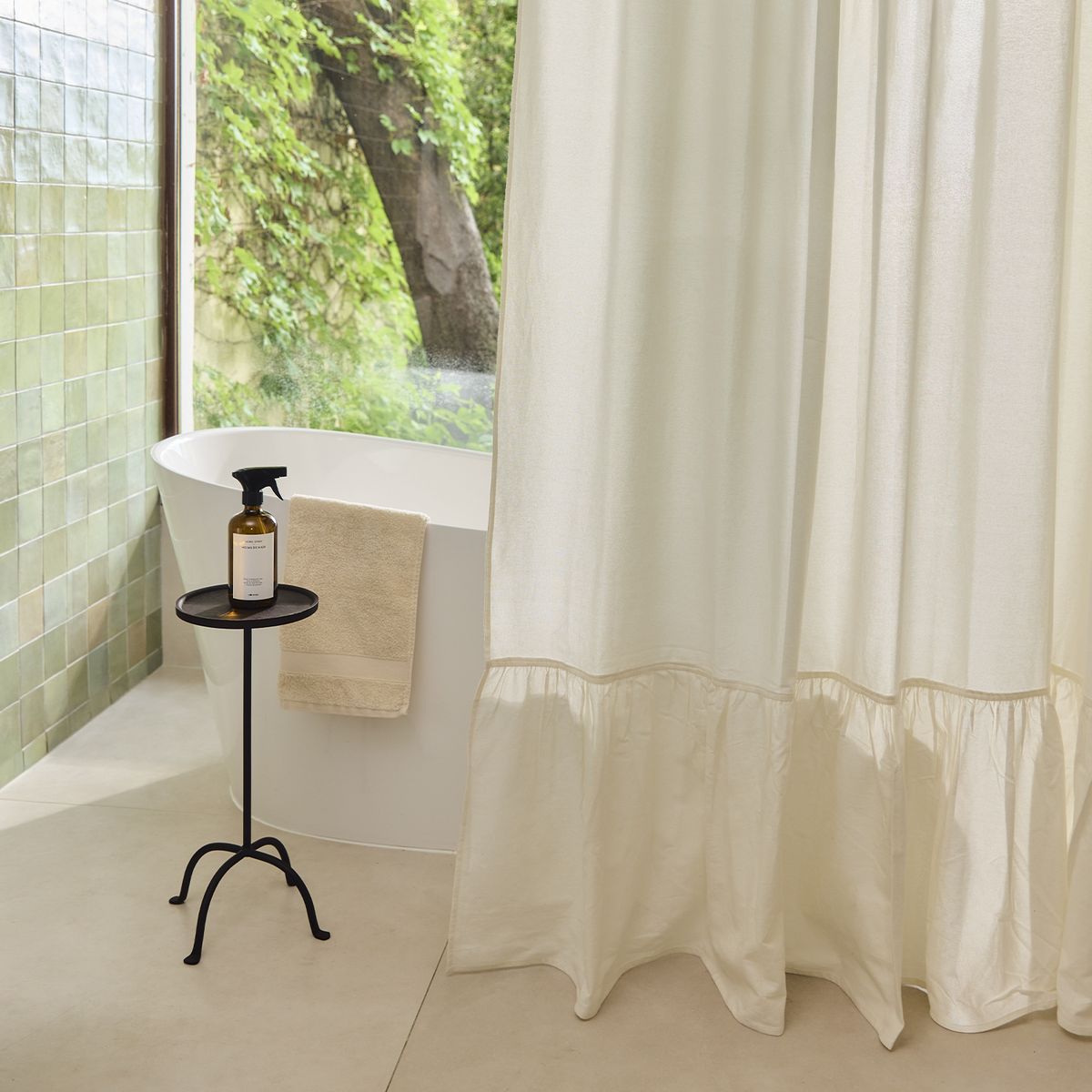 LOUNGE - Cortina De Baño Vuelos Blanco