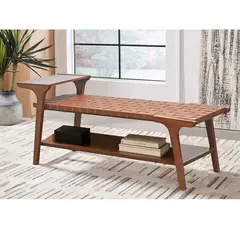 MSA MUEBLES SANTA ANA - Banqueta Leather Coffe