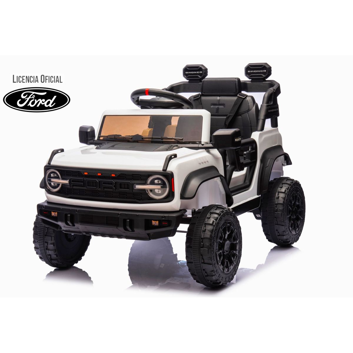 KIDSCOOL - Camioneta Ford Bronco Blanco 12V