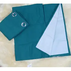 DIANA - CORTINAS 100% BLACKOUT 2 LIENZO ENGOMADA 140X230 C/U COLOR TURQUESA