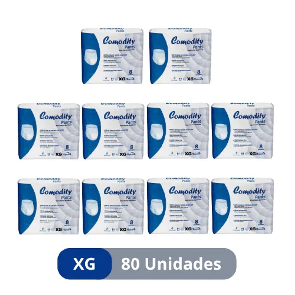 GENERICO - Pañales para Adulto Comodity Pants (Ropa Interior Calzón) – Talla XG – 80 Unidades -  1 Manga