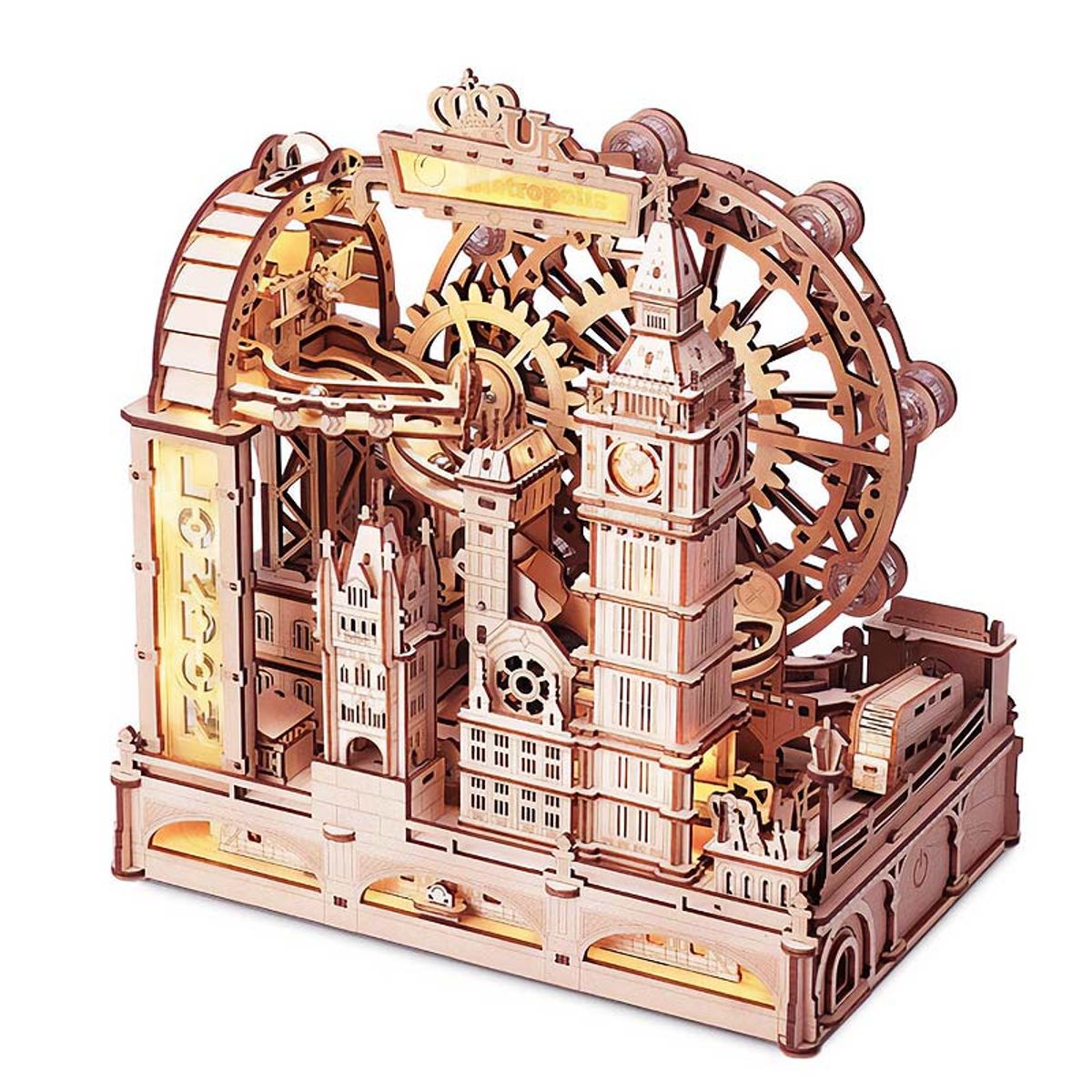 ROBOTIME - Marble Travel London  Puzzle 3D Carrera de Bolitas ROKR EGB01