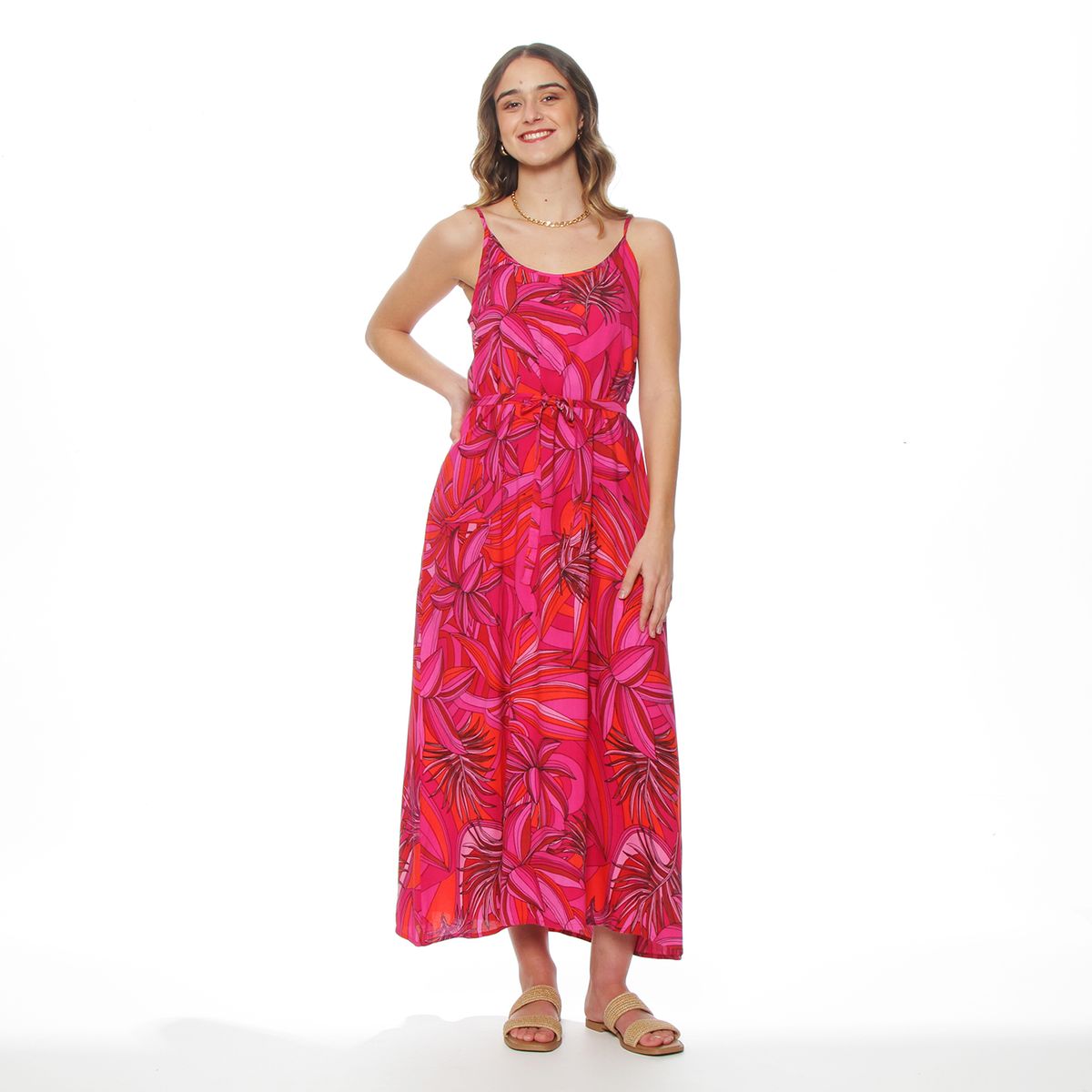 WADOS - VESTIDO SIN MANGA ESTAMPADO ESCOTE REDONDO