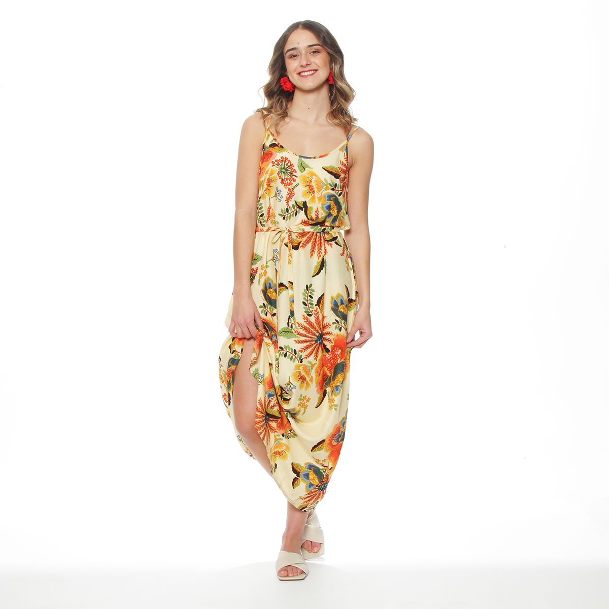 WADOS - VESTIDO SIN MANGA ESTAMPADO ESCOTE REDONDO