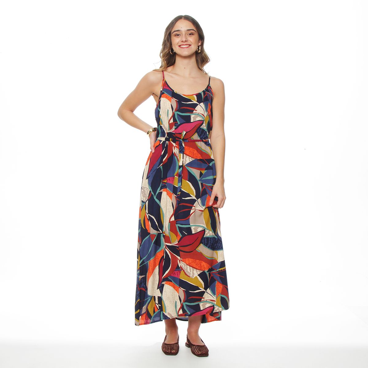 WADOS - VESTIDO SIN MANGA ESTAMPADO ESCOTE REDONDO