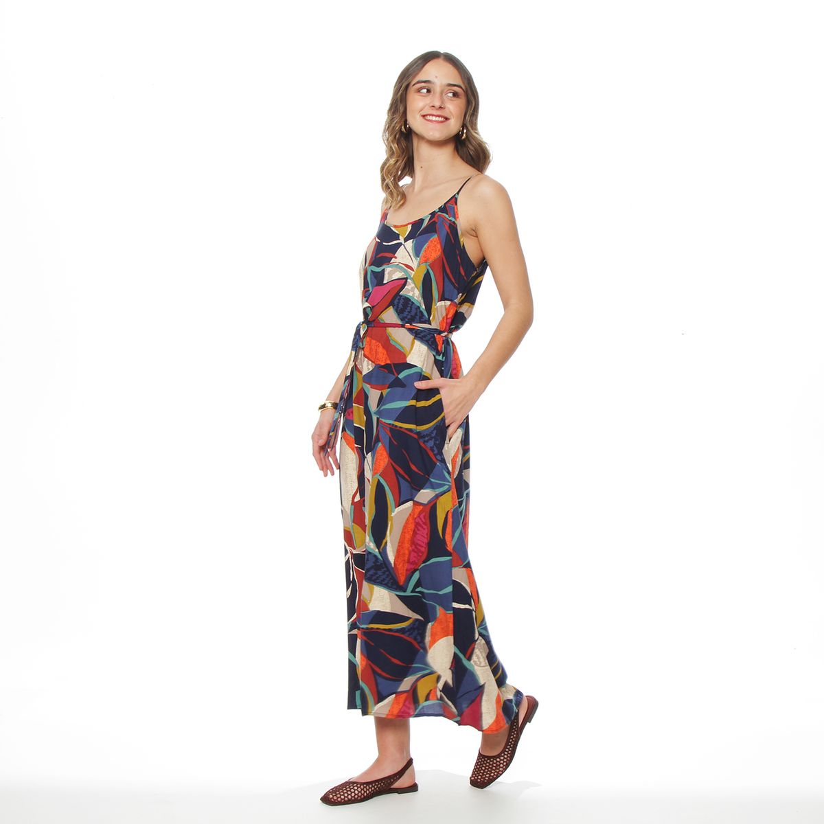 WADOS - VESTIDO SIN MANGA ESTAMPADO ESCOTE REDONDO