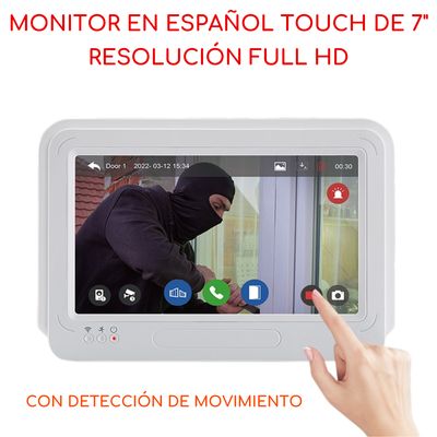 Imagen 2 del producto Video Portero Wifi Inteligente Full Hd Touch 7 Pulgadas - 4 Hilos