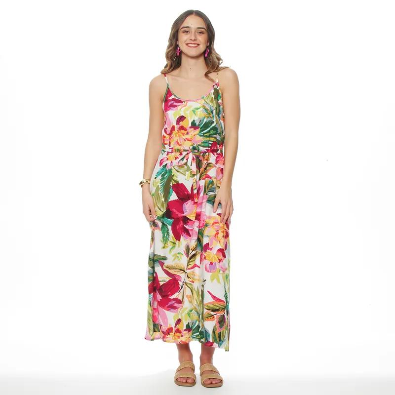 WADOS - VESTIDO SIN MANGA ESTAMPADO ESCOTE REDONDO