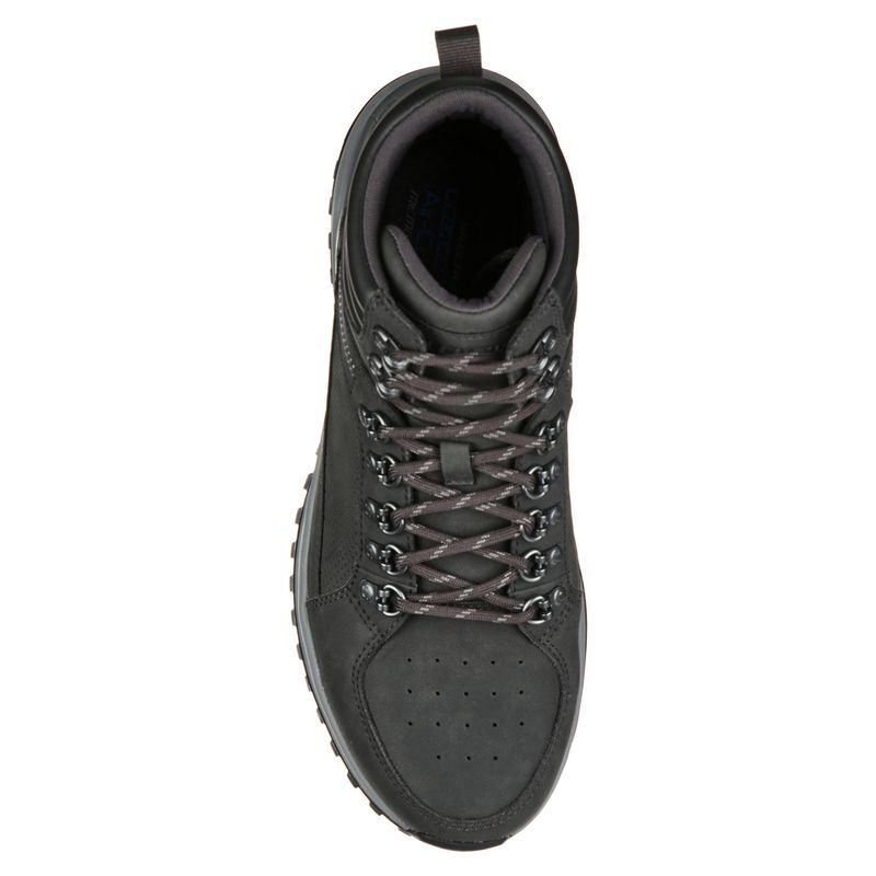SKECHERS - Botín Hombre Cuero Gris