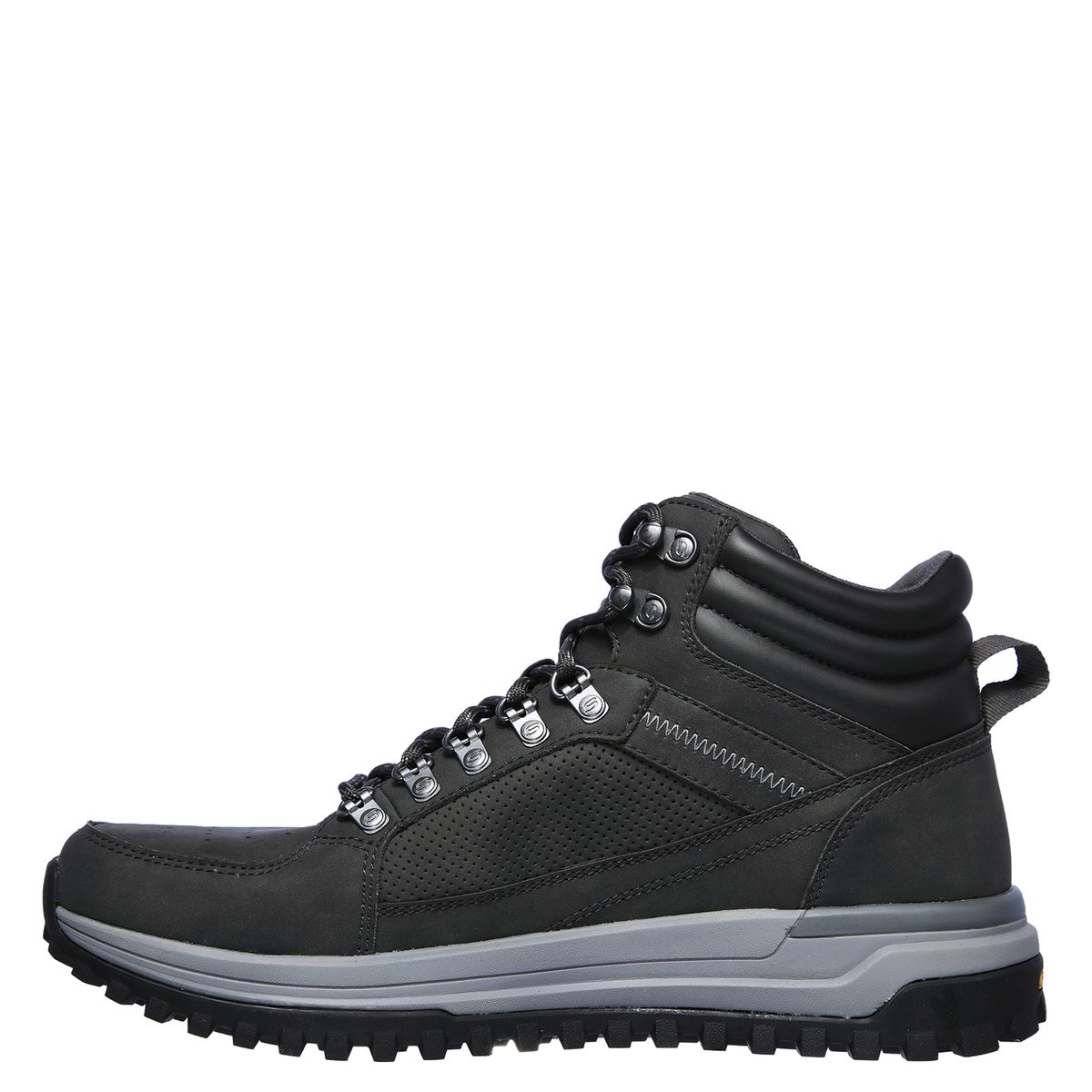 SKECHERS - Botín Hombre Cuero Gris