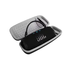 GENERICO - Estuche Rígido Premiun Para Parlante JBL Charge 6 y 5, 4 Negro Gris Largo