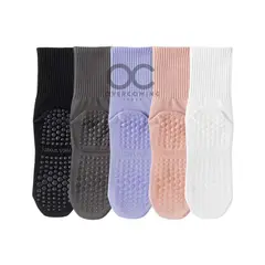 GENERICO - Calcetines Antideslizantes Algodon Yoga Fitness Set 5 Pares