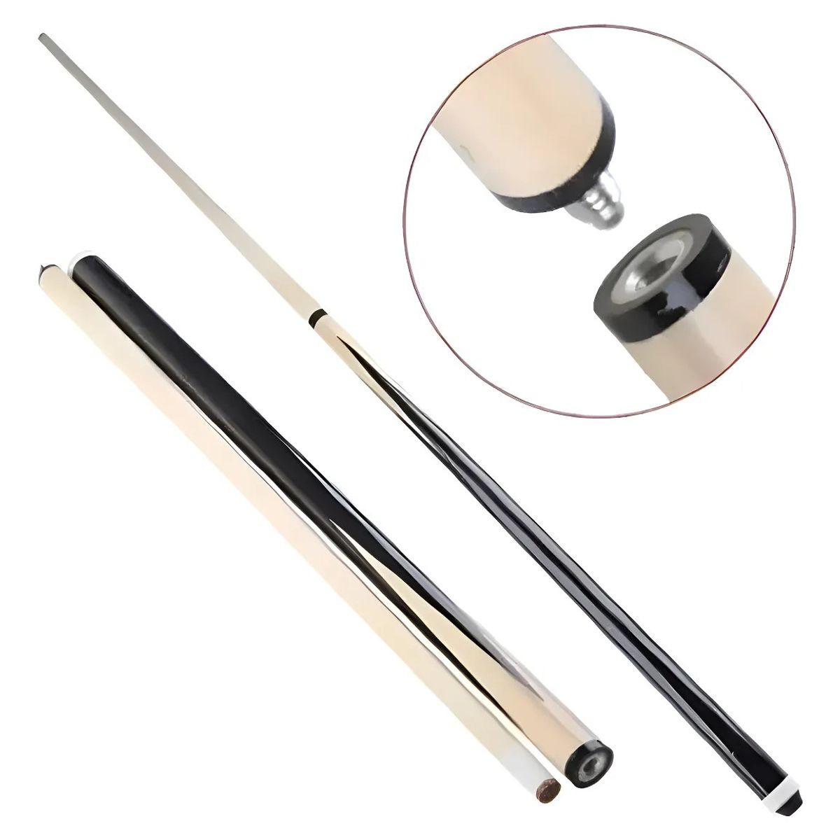 GENERICO - 45cm Taco Ramin De Punta Atornillable Billar Beige Liso