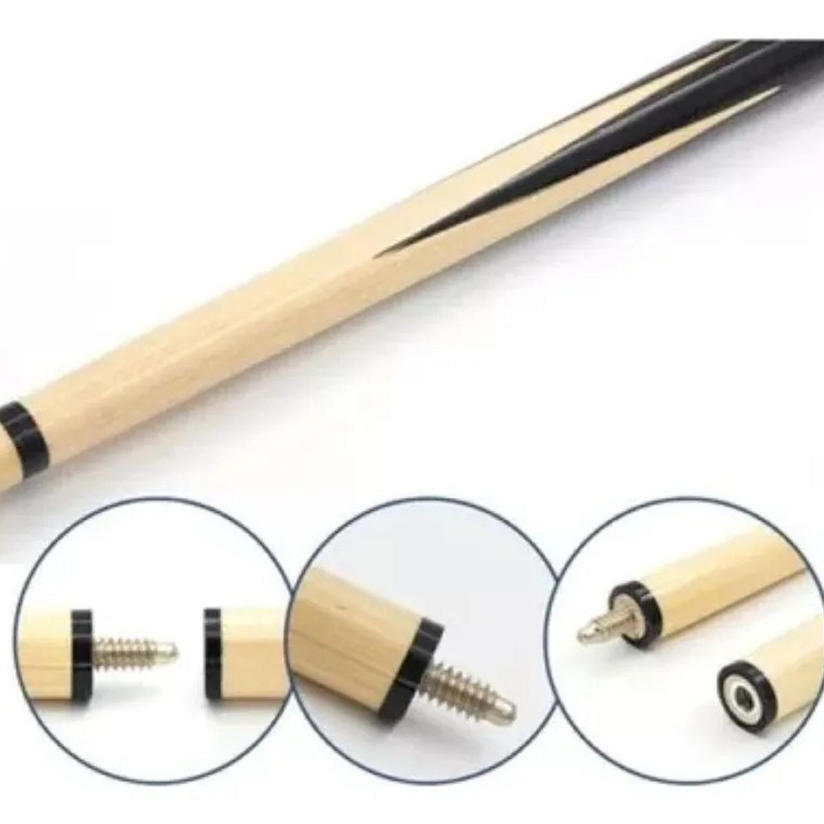 GENERICO - 45cm Taco Ramin De Punta Atornillable Billar Beige Liso