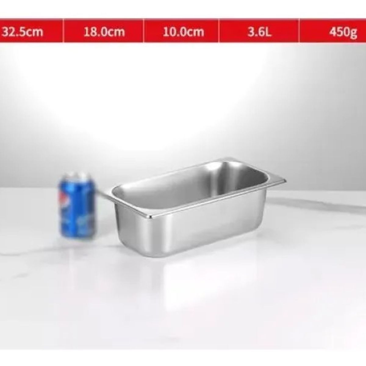 GENERICO - Deposito Gastronomico Con Tapa 325x18 Plateado